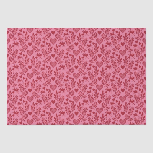 Papel De Seda Folhas de Valentines  (Frente )