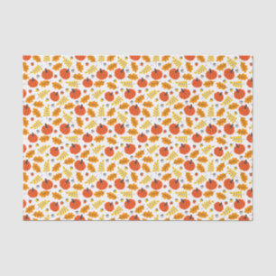 Papel De Seda Folhas e abóboras de outono