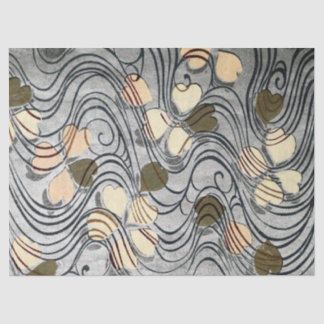 Papel De Seda Folhas em Forma de Coração na Água