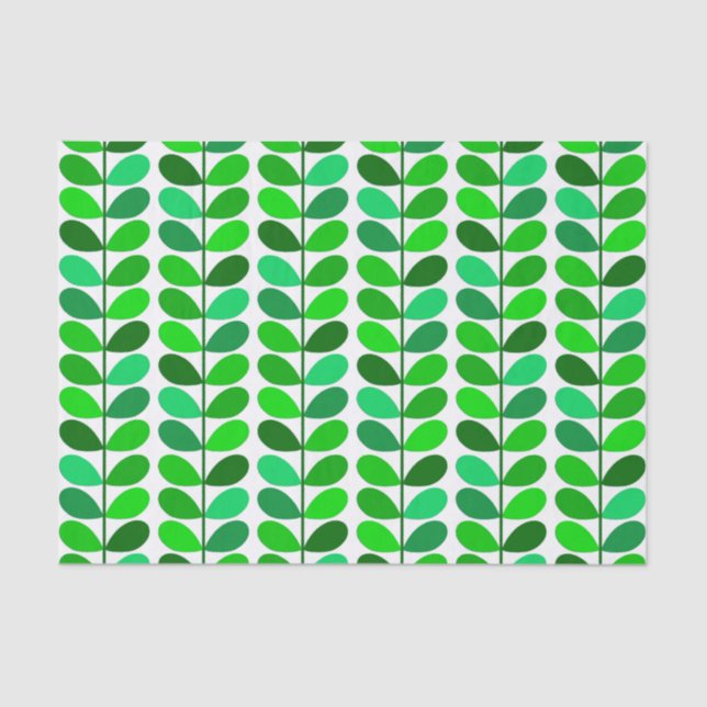 Papel De Seda Folhas, esmeralda e verde limão dinamarqueses do (Frente )