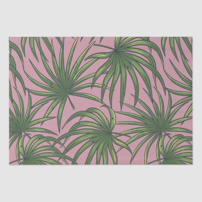 Papel De Seda Folhas exóticas tropicais de Verão (Frente )