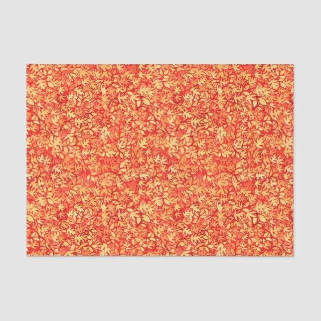 Papel De Seda Folhas, laranja e ouro de outono (Frente )