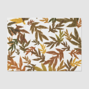 Papel De Seda Folhas Rústicas Coloridas e Caprichosas do Outono