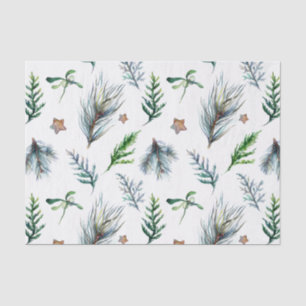 Papel De Seda Folhas Rústicas de Pinheiro Botânico Florestal