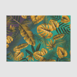 Papel De Seda Folhas tropicais