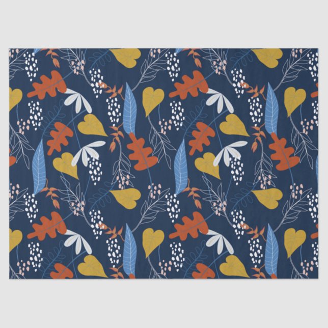 Papel De Seda Folhas tropicais coloridas (Frente )