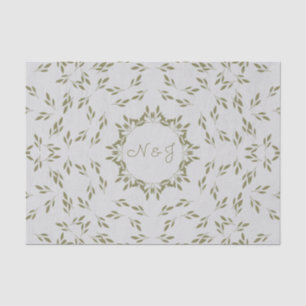 Papel De Seda Folhas Verde Oliva Aveia Natural Casamento Rústico