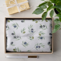 Folhas Verde Oliva Padrão Floral Aquarela