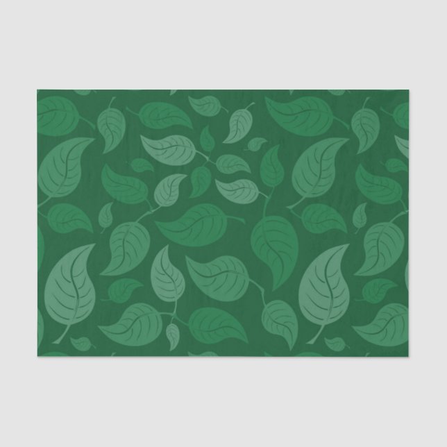 Papel De Seda Folhas verdes (Frente )