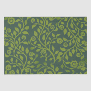 Papel De Seda Foliage Elegante Boho Chic Natureza Verde