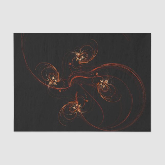 Papel De Seda Fora da Abstrato de Arte Escura (Frente )