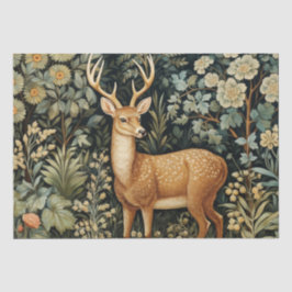 Papel De Seda Forest Deer William Morris Cottagecore Decoupage