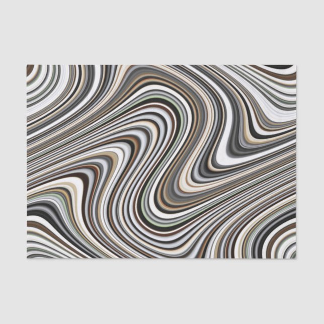 Papel De Seda Formas Abstratas Curvas (Frente )