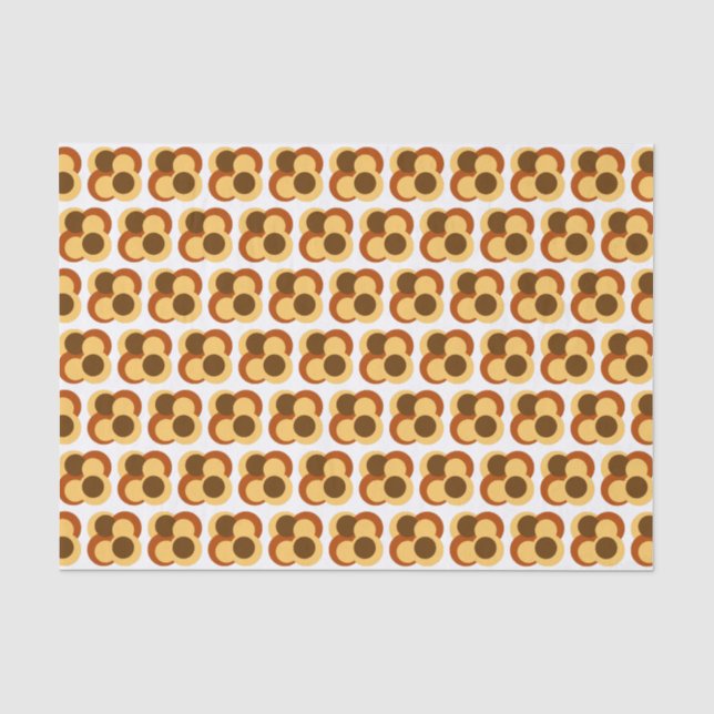Papel De Seda Formas circulares geométricas de Abstrato 70s (Frente )