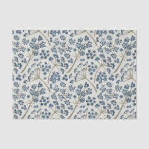 Papel De Seda Formas De Floral De Compartimento De Azul De Cores