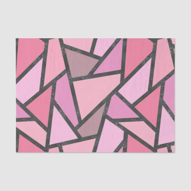 Papel De Seda Formas de vidro coral manchado (Frente )
