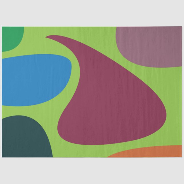 Papel De Seda Formas Geométricas Coloridas (Frente )