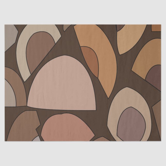 Papel De Seda Formas Geométricas Modernas do meio século (Frente )