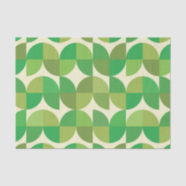 Papel De Seda Formas meio século Verde Moderno