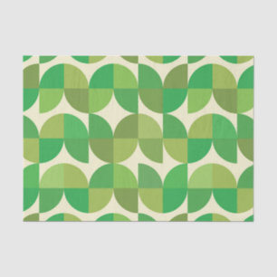 Papel De Seda Formas meio século Verde Moderno