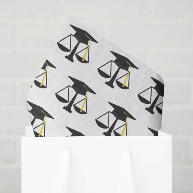 Papel De Seda Formatura na Faculdade de Direito (Sacola de presentes)