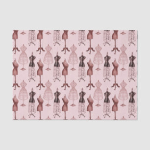 Papel De Seda Formulários cor-de-rosa antigos do vestido