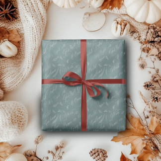 Papel De Seda Fosco Blue Carols