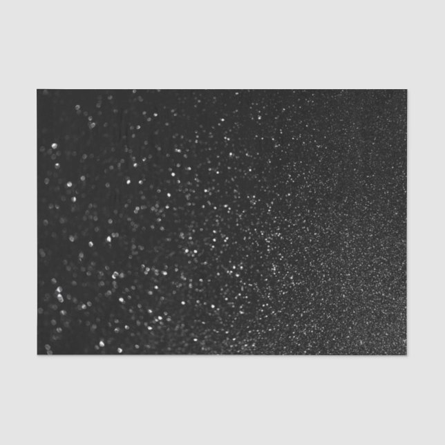 Papel De Seda Foto com Brilho Bokeh Preto Falso (Frente )