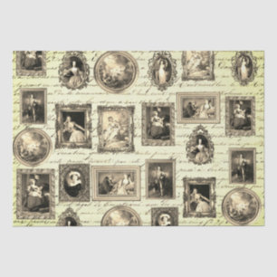 Papel De Seda Foto da Arte do Rococo Enquadrada na Antiguidade d