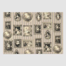 Papel De Seda Foto da Arte do Rococo Enquadrada na Antiguidade d