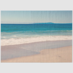 Papel De Seda Foto da Praia Oceano Azul Cênica