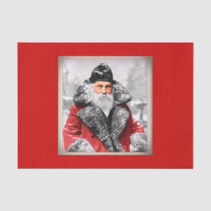 Papel De Seda Foto de Papai Noel do vintage