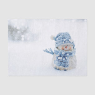 Papel De Seda Foto de um bonitão de neve no inverno - Natal