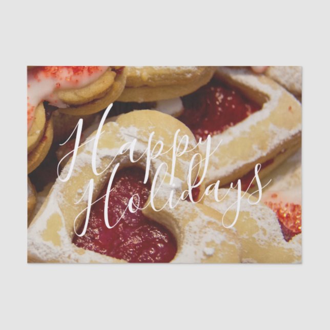 Papel De Seda Foto Vermelha de Cookies de Açúcar de Natal em For (Frente )