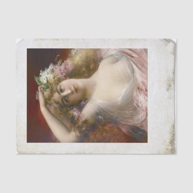 Papel De Seda Fotografia aflita de senhora vitoriana (Frente )