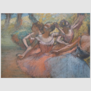 Papel De Seda Four Ballerinas on Palco (Balé) (por Edgar Degas)