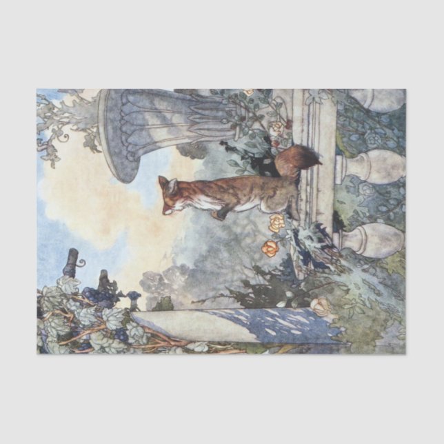 Papel De Seda Fox Garden Vintage Art (Frente )