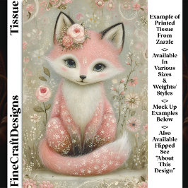 Papel De Seda Fox rosa com Chique com desacoplamento DL2L de flo