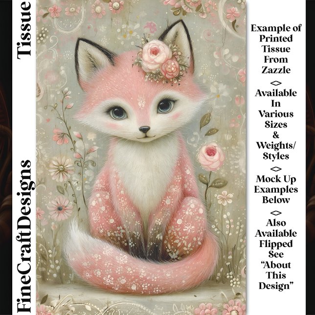 Papel De Seda Fox rosa de Chique com desacoplamento DL2R de flor (Criador carregado)