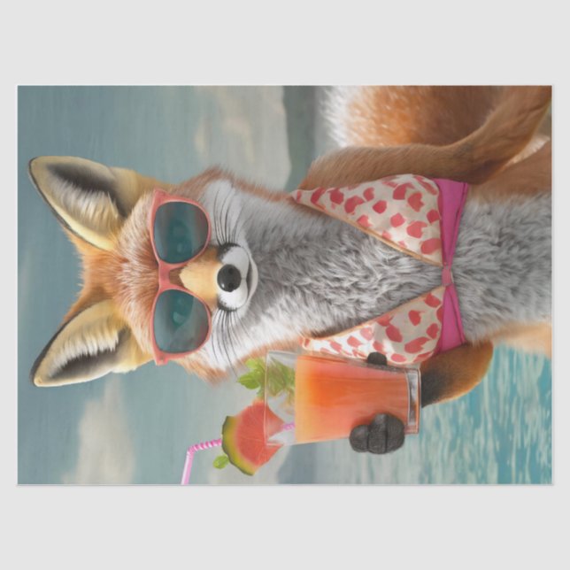 Papel De Seda Foxy Felicia, Fruity Beber em Vaca (Frente )
