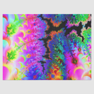 Papel De Seda Fractal da tintura do laço