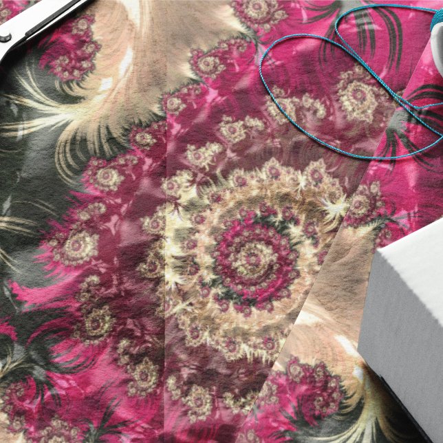 Papel De Seda Fractal de espiral magenta (Criador carregado)