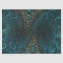 Fractal Teal Spiral Abstrato 24 Decoupage