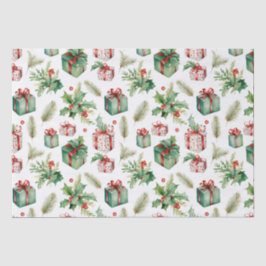 Papel De Seda framboesas e presentes