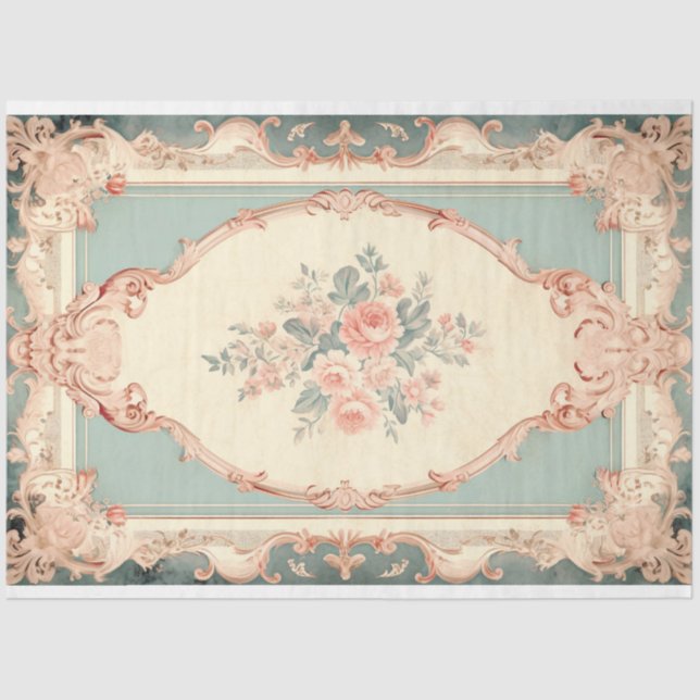 Papel De Seda Frame Florals 002 (Frente )
