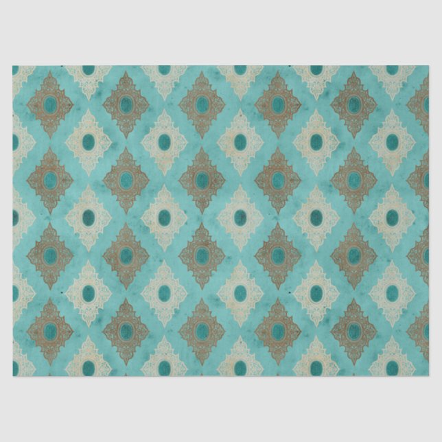 Papel De Seda Frames do ornamentado Diamond na desacoplagem do T (Frente )