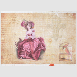 Papel De Seda Francês Ephemera Real do Século XVIII