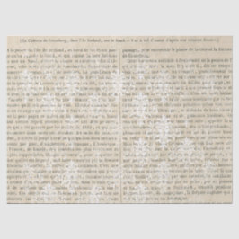 Papel De Seda Francês Vintage White Damask Newsprint Decoupage