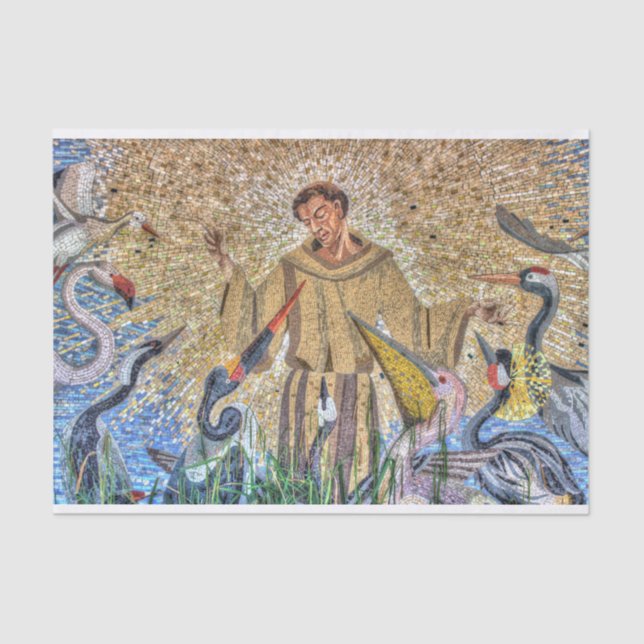 Papel De Seda Francis Of Assisi Mosaic (Frente )