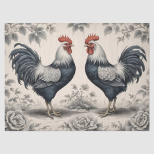 Papel De Seda Frango Floral